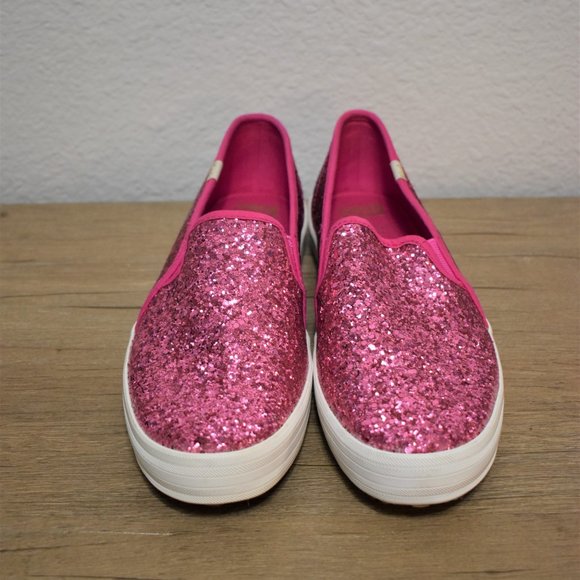 Kate Spade Keds Shoes Kate Spade Pink Glitter Keds Slip On Shoes